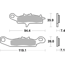 SBS Bremsbelag 798RSI Offroad Racing Sinter
