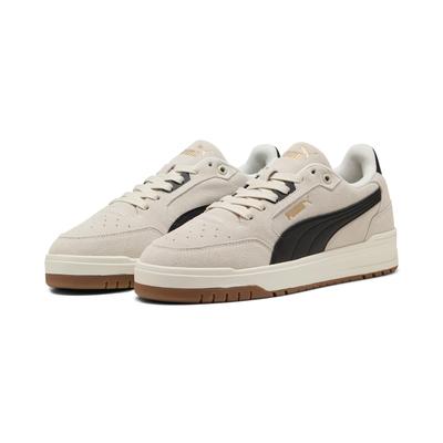 Sneaker PUMA "SHUFFLE DOWNTOWN SD", Damen, Gr. 39, beige (vapor gray, puma schwarz, puma gold), Leder, Schuhe Sneaker, Obermaterial aus Leder, leicht profilierte Gummilaufsohle