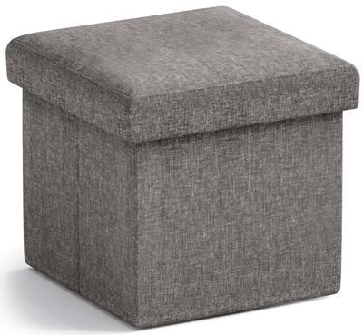 Ornavo Home Small Foldable Square Storage Ottoman Cube