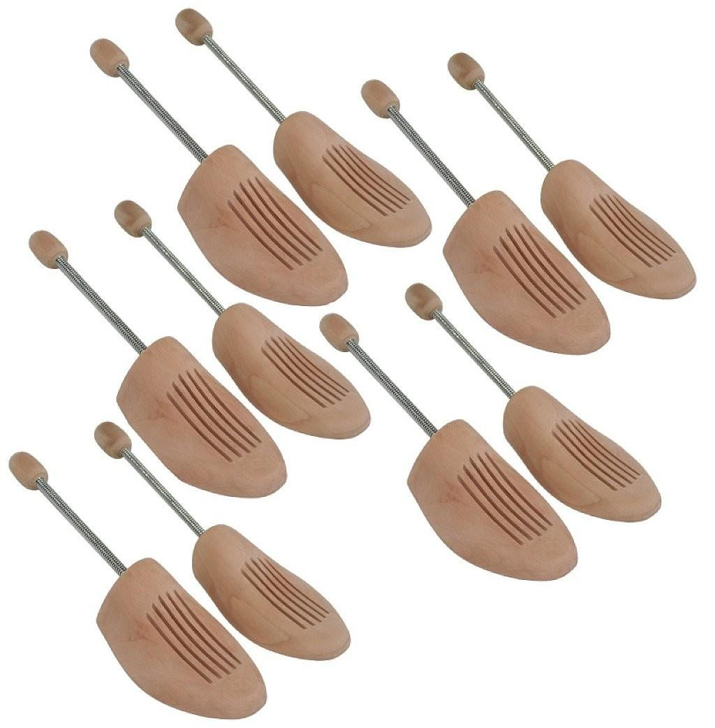 Set van 5 houten schoenenrekken met spiraalveren