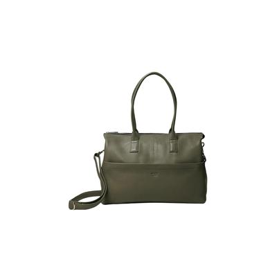 Handtasche STILL NORDIC "Still Nordic Bag Anouk", Damen, Gr. onesize, grün (schwarz olive), Obermaterial: 100% Leder, Taschen Handtasche