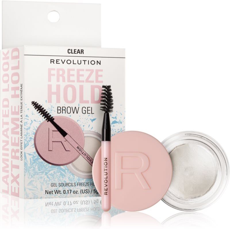 Revolution Freeze Hold eyebrow gel with brush 5 g