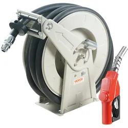 VEVOR Kraftstoffschlauchaufroller, einziehbarer Dieselschlauchaufroller, 3/4 Zoll x 152,4 cm, automatische Betankungsdüse