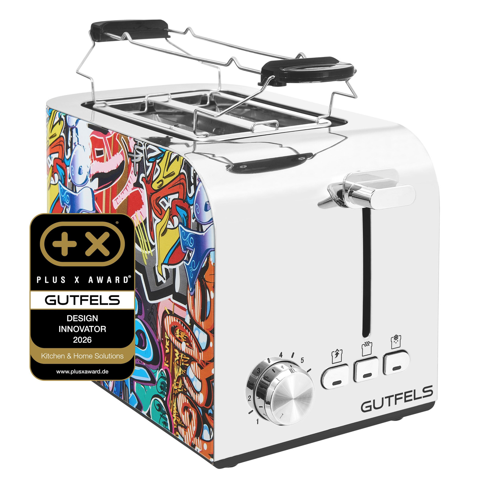 Gutfels Tostapparaat Toast 3010 G met 2 gleuven in graffiti-stijl