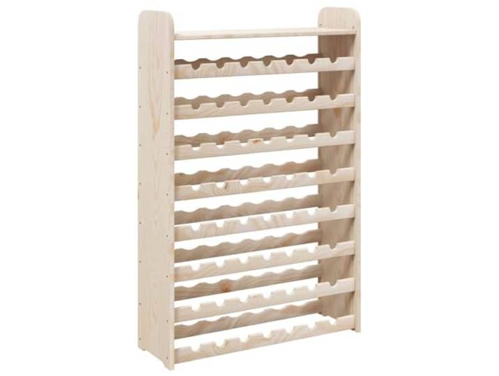 Weinständer mit Oberboden, 72,5x25x111,5 cm, Kiefernholz Massives Kiefernholz, 8 Ebenen, 56 Flaschen, gewelltes Brettchen, Universal, für Küche und Keller