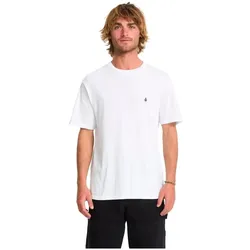 Volcom, Herren, Sportshirt, Stone Blanks Basic SS T-Shirt, weiss (S), Weiss