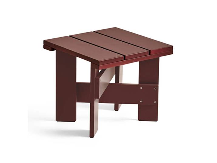HAY Crate Low Table Tisch 45x45x40 cm Kiefernholz lackiert Iron red