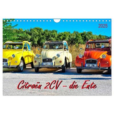 Citroën 2CV - die Ente (Wandkalender 2025 DIN A4 quer), CALVENDO Monatskalender