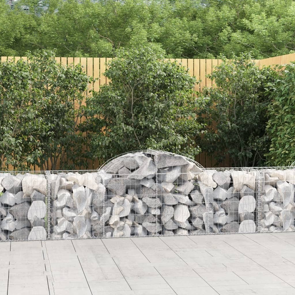 Maison Exclusive Geknoopte gaasbakken 11 stuks verzinkt staal B/D/H: 200 x 50 x 60/80 cm