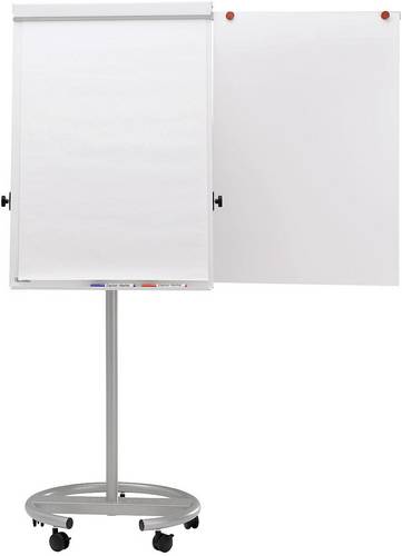 Maul Mobiles Flipchart MAULoffice (B x H) 70 cm x 100 cm Silber Inkl. Ablageschale, Inkl. Papierhalterhalter, Inkl. Blockhalter, höhenverstellbar