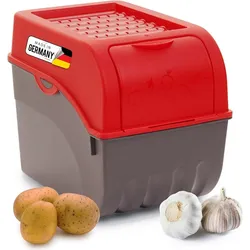 Kartoffel Aufbewahrungsbox   groß 9L   ROT   Kartoffelbox   Gemüsebox stapelbar Zwiebelbox Kartoffelkorb Obstbehälter Kartoffelkiste Zwiebel Aufbewahrung Frischhaltedose Möhren...