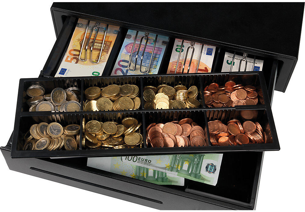 Kassenlade, SAFESCAN Standard 4141, 8 Münzfächer / 4 Banknotenfächer Safescan