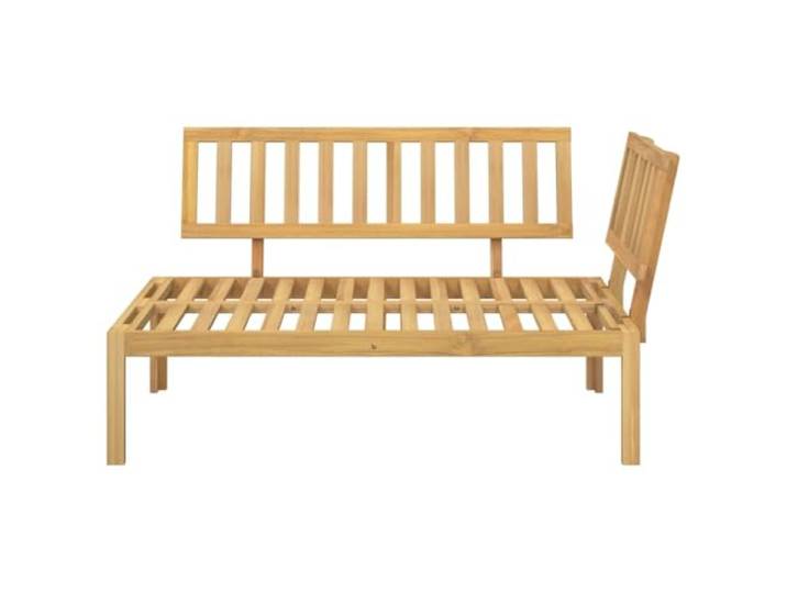 KTHLBRH Ecksofa Paletten Massivholz Akazie für Garten Modulares Lattenrost-Design, 133 x 92 x 69 cm, Kapazität 110 kg, Öl-Finish