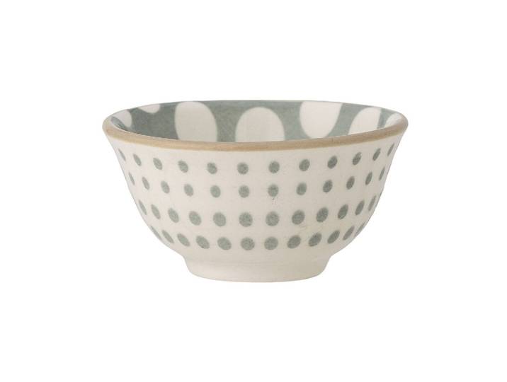 Bol en grès bleu, petit, rond, à pois - Bloomingville, Maple - Ø7