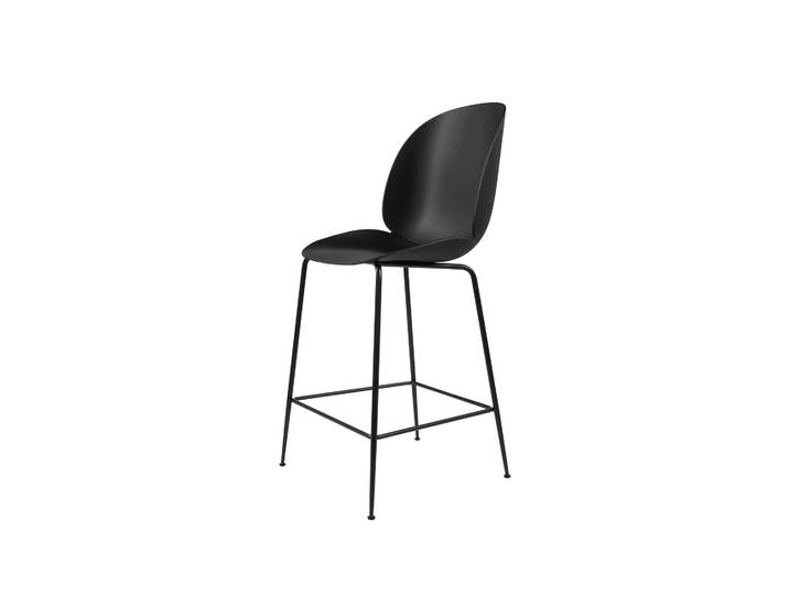GUBI Tabouret de bar Gubi 3D bas black, structure en acier noir