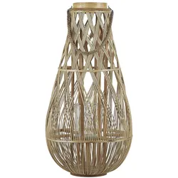 LATERNE Heller Holzfarbton Tonga