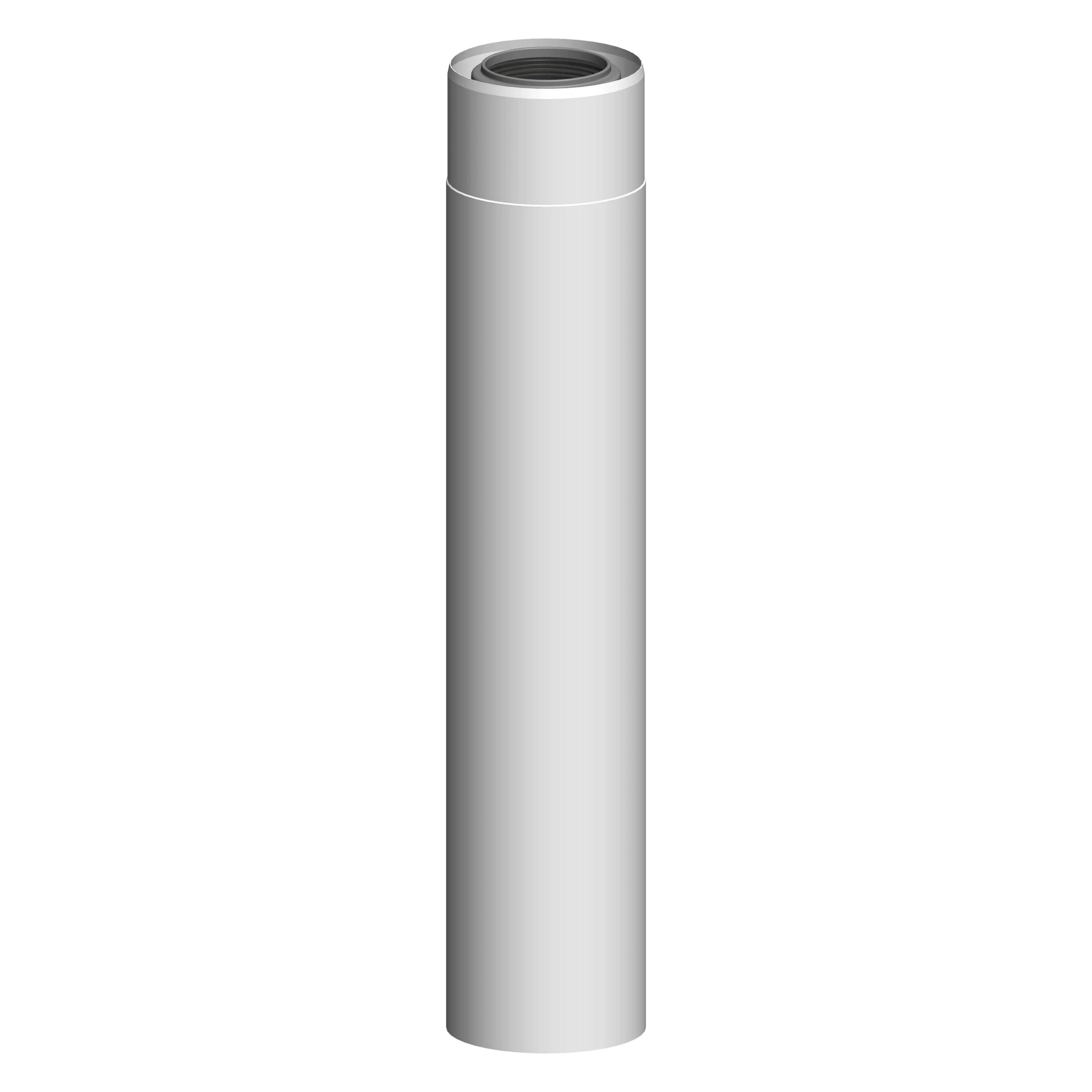 Atec Rohrelement WhitePoly kürzbar, Edelstahl weiss, DN 60/100 440mm (710718)