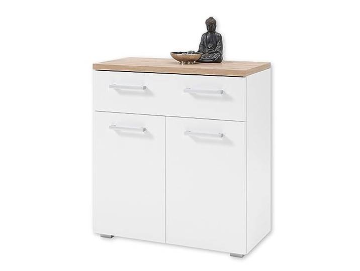 GOMERA Schuhschrank Artisan Eiche Optik Weiß 78 x 85 x 38 cm (B/H/T)