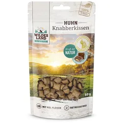 WILDES LAND Katze 50g Knabberkissen Huhn