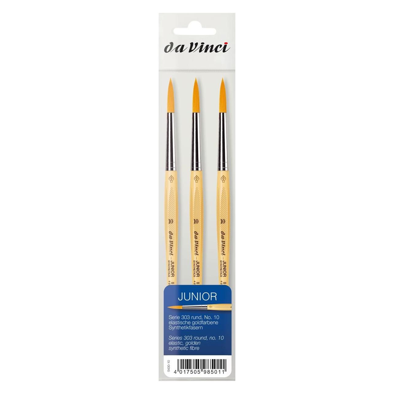 da Vinci Pinsel Junior Serie 303 rund Grösse 10 3 Stück (72002959)