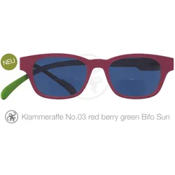 Lesebrille No.03 Klammeraffe Sonnenbrille Bifokal red/berry/green