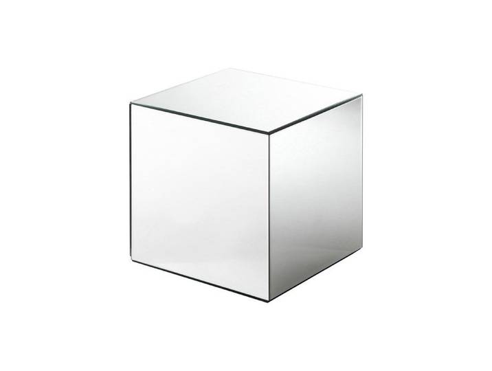 Table d'appoint en miroir et MDF - CUBIX