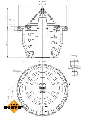 Nrf Thermostat, Kühlmittel 725012 Für Subaru