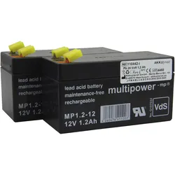 Multipower Akkueinsatz Hill Rom Krankenhausbett Typ Evolution MA2B, MA8A, CB12 (1 Stk., Gerätespezifisch), Akku Ladegerät