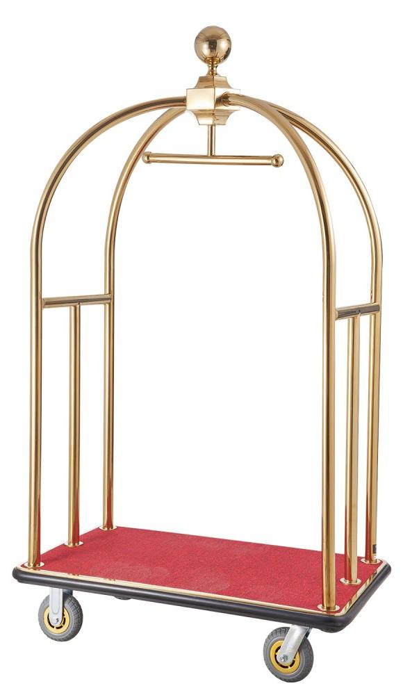 Gepäckwagen für Hotels - Tragfähigkeit: 500 kg - Abmessungen: 1080 x 640 x 1800 mm - Edelstahl