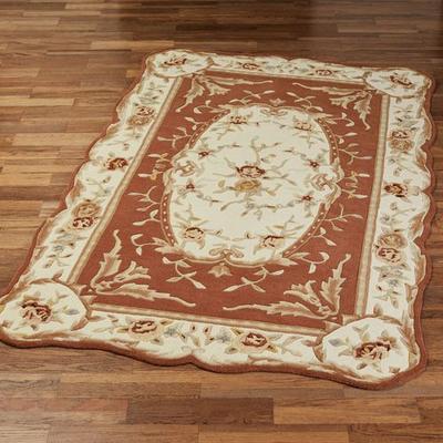 Nourison / Exclusives "Rose Aubusson Rectangle Rug, 3'6"" x 5'6"", Cinnabar"