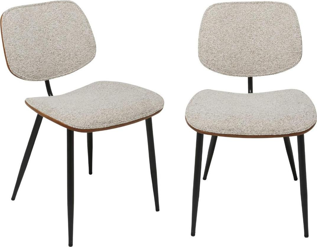 Signature Olympia Set van 2 beige retro eetkamerstoelen