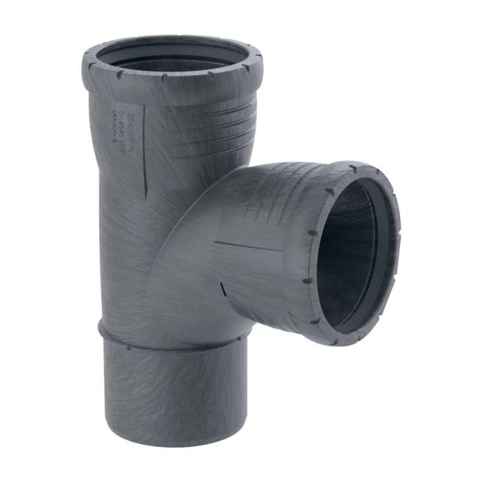 Geberit Silent Pro Bogenabzweig 393552141 DN 100/90, 87,5°, hochschalldämmend, Innenradius