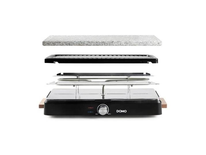 DOMO Raclette DO9262G mit Naturstein und Grillplatte , schwarz, Raclettes, Raclette