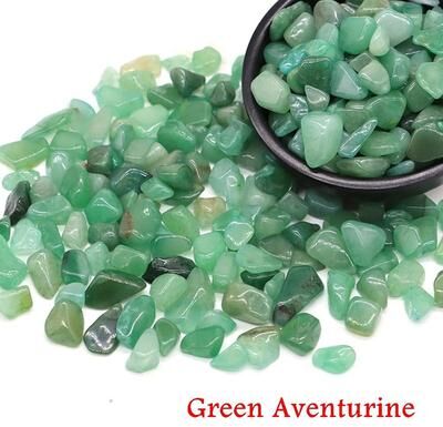 Uplift Picks Natural Agate Crystal Chips Stone Gravel For Aquarium Decor And Crafts green Aventurine 50g