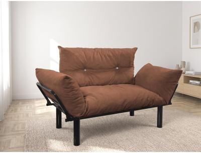 Furnia MASON Extra-wide Modern Loveseat with Metal Legs