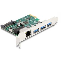 Delock 90105 PCI-Express Karte RJ45, USB-A (USB 3.2 Gen 1) PCIe
