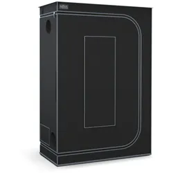 NovaGrove Growzelt, Growbox mit 1680D robuster & wasserdichter Außenschicht, hochreflektierender Aluminium-Innenbeschichtung, Grow Tent mit großem Sichtfenster & Bodenwanne, A06/A09/A12 (Schwarz)