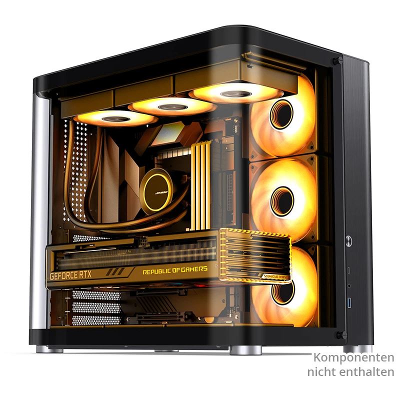 Jonsbo TK-2 2.0 Midi-Tower, Tempered Glass - schwarz