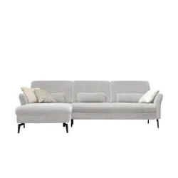 meinSofa Ecksofa Cord DANTE ¦ silber