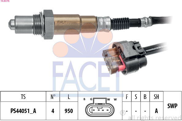 Facet Lambdasonde Made In Italy - Oe Equivalent 108376 Für Ford