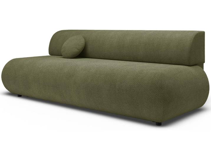 Selsey Armone – 3-Sitzer Sofa mit Schlaffunktion, Chenille, Olivgrün
