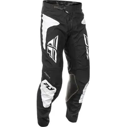 Fly Racing Kinetic Sym, Textilhose - Schwarz/Weiß - 36