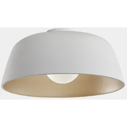 LEDS C4 Design Deckenleuchte MISO, IP20, Ø 43.3 cm, E27, Stahl, weiß / innen gold LEDS-15-8331-14-DL