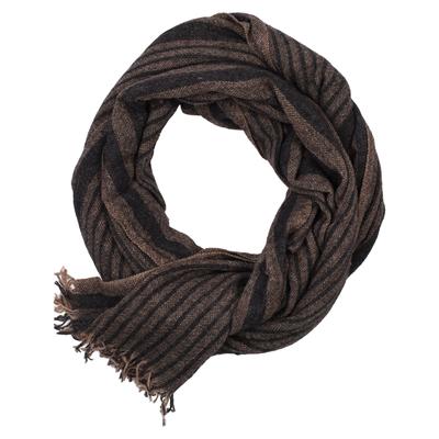 Schal CASAMODA "CASAMODA Schal uni", Herren, braun, 50% Wolle, 30% Polyamid, 20% Baumwolle, Modetücher Schal