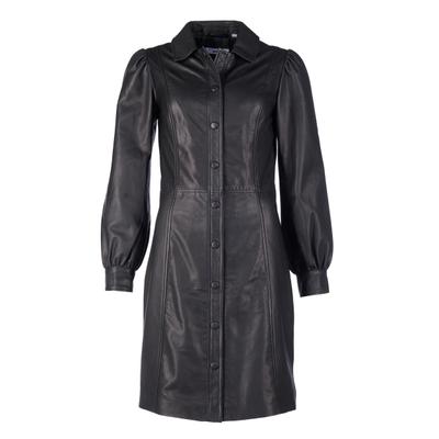 Lederkleid MAZE "42023034", Damen, Gr. M, US-Größen, Lederoptik (PU beschichtet), schwarz (rot), Lederoptik (PU beschichtet), Obermaterial: 100% Lammleder. Futter: 100% Polyester. Ärmelfutter: 100% Polyester, Kleider Blusenkleid Midikleid