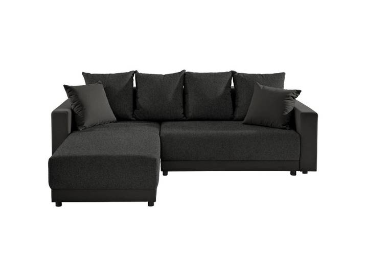 Ecksofa mit Schlaffunktion Time Dunkelgrau 178x248 cm