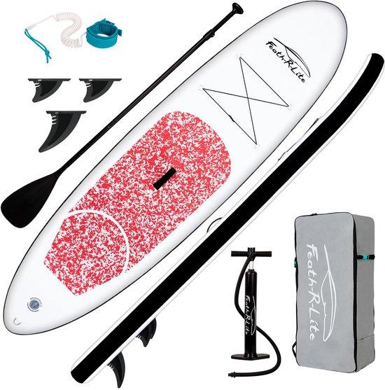 FunWater aufblasbares Stand-Up-Paddleboard, Surfbrett, komplettes SUP-Set, Zubehör, verstellbares Paddel, Pumpe