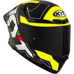 KYT TT-Revo Electron, Integralhelm - Matt Schwarz/Grau/Gelb - S