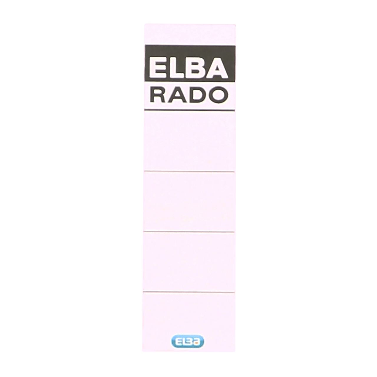 ELBA 10 Einsteck-Rückenschilder weiß für 8,0 cm Rückenbreite