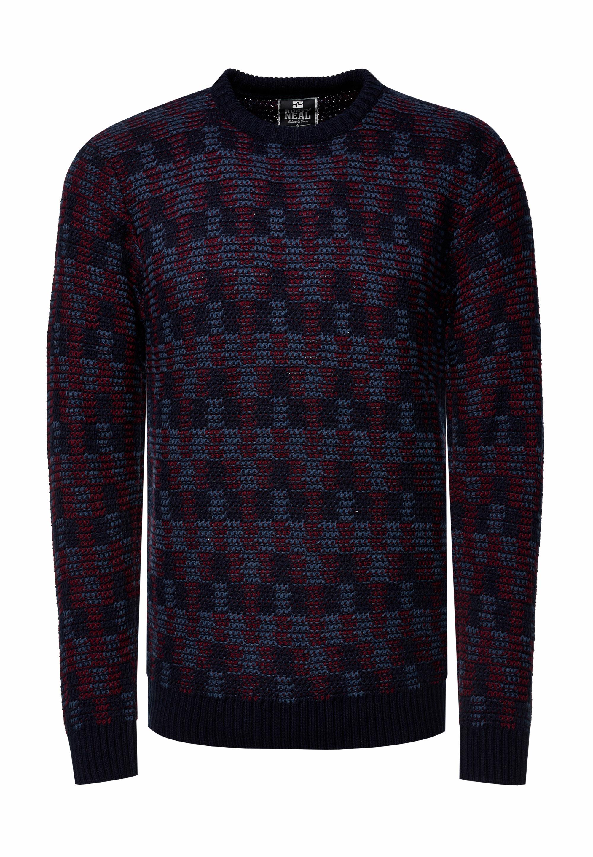Kontrast Rundhals-Pullover